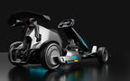 Vue trois-quarts arrière du kart électrique Segway Ninebot GoKart PRO 2 avec aileron