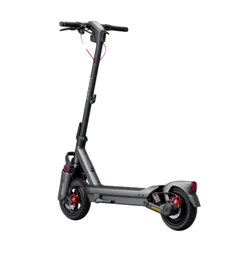 Trottinette électrique Segway Ninebot MAX G3 E, vue trois-quarts avant avec freins à disque