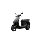 Scooter électrique Segway E150 S noir, vue trois-quarts avant avec rétroviseurs