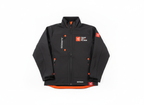 Blouson softshell Segway Powersports noir et orange, vue de face