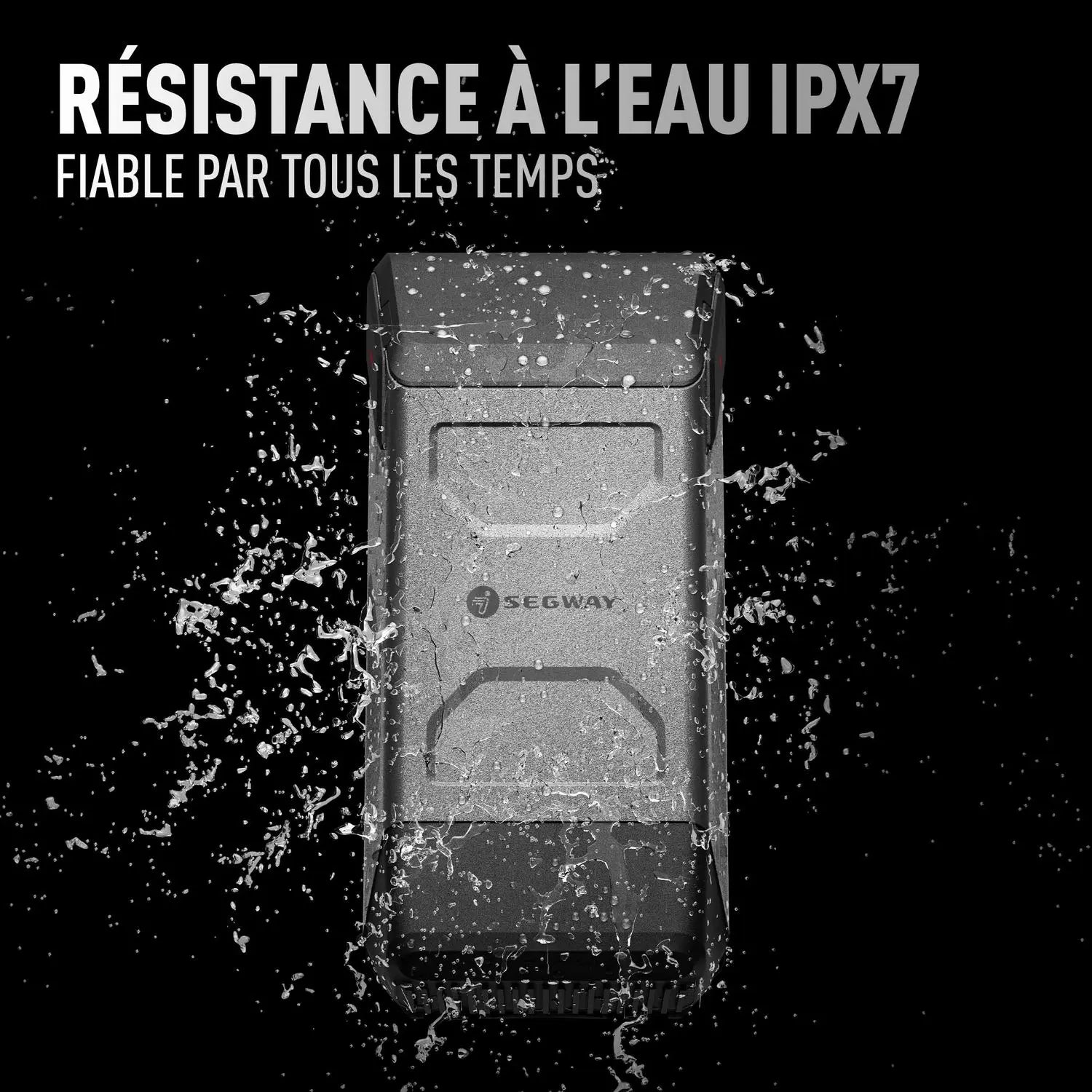 Batterie externe 48 V Segway résistante à l'eau IPX7 sous éclaboussures