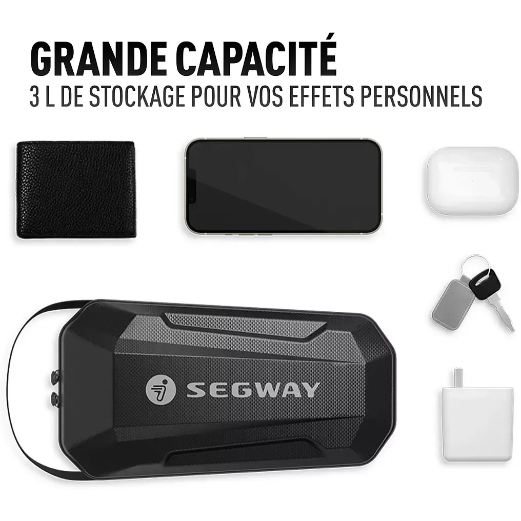 Sacoche avant Segway Ninebot : 3 L de stockage pour vos effets personnels