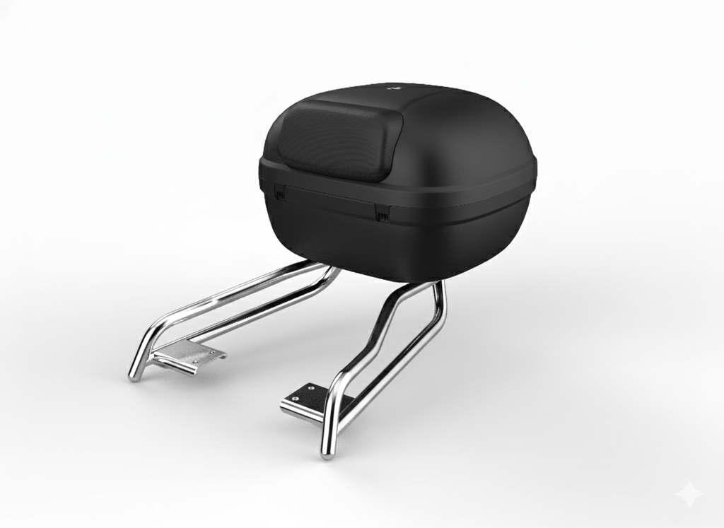Top case avec support chromé pour eScooter | Segway France