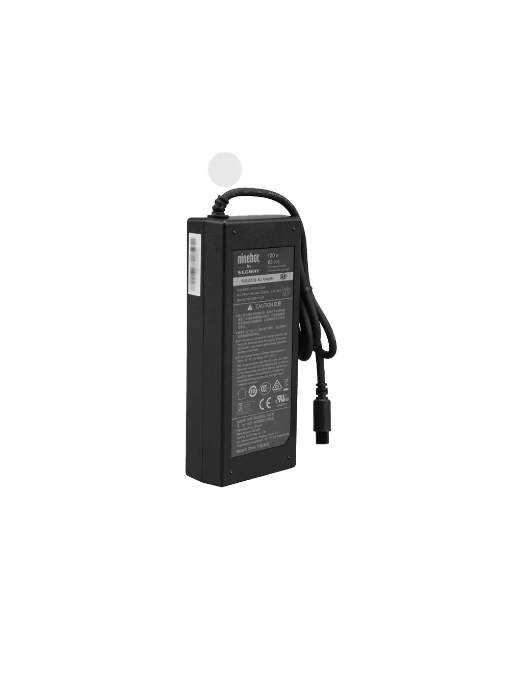 Chargeur 63V 120W noir pour Ninebot Mini Pro et GoKart Pro — Ninebot Mini / Ninebot GoKart Pro 2 — vue 2 | Segway France