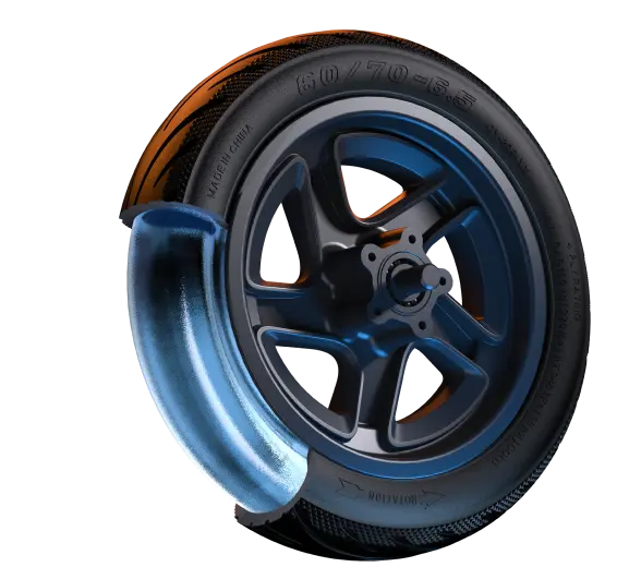 Pneus tubeless autocicatrisants de 10 pouces (60 mm) de la Ninebot F2