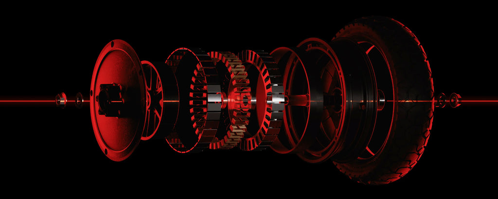 Détail du moteur 1600 W de la trottinette électrique ZT3 Pro E, puissance d'origine.