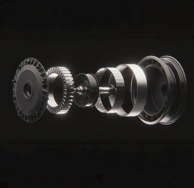 Vue éclatée du moteur électrique de la trottinette Ninebot MAX G3 E