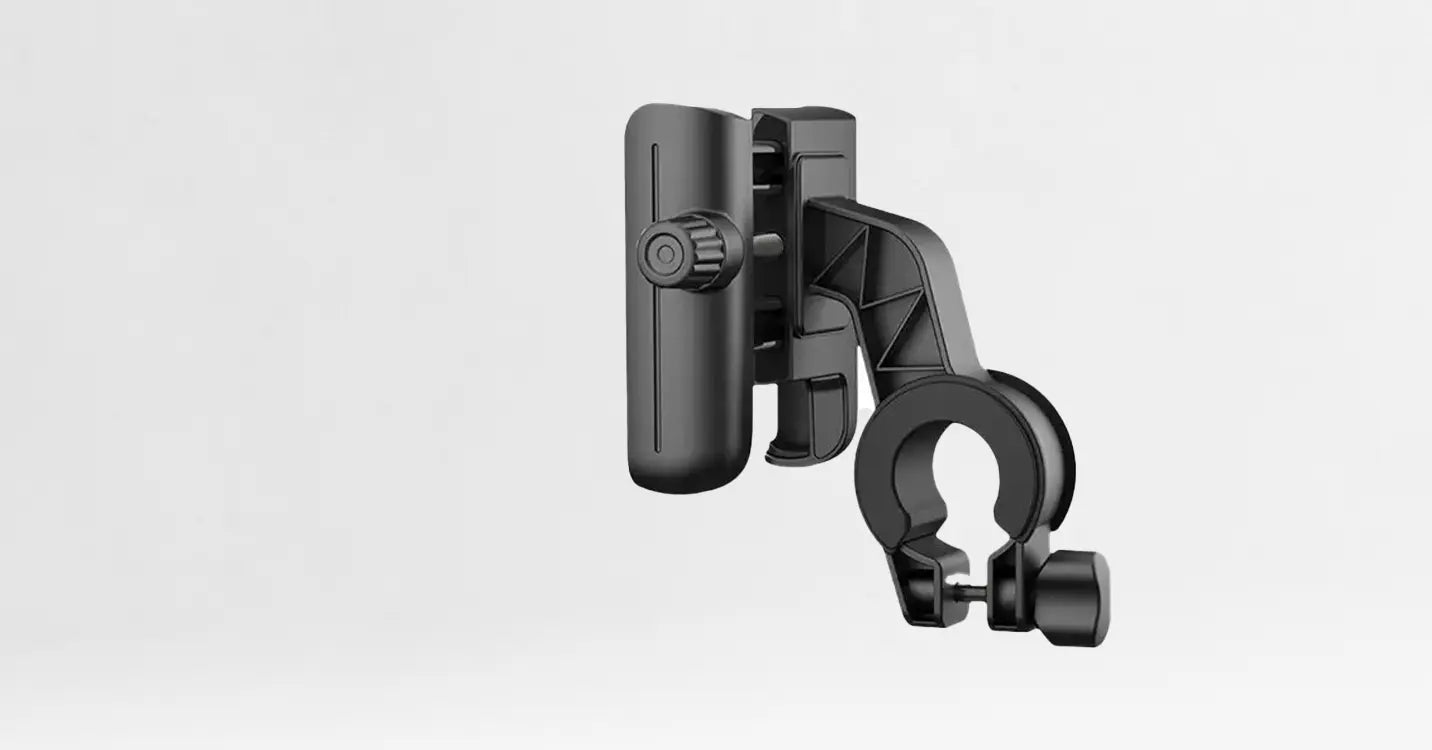 Support smartphone Ninebot pour trottinette électrique Segway, détail du serrage