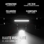Éclairage haute visibilité de la trottinette Segway Ninebot F3 E : feux automatiques 6 W, clignotants et feu stop