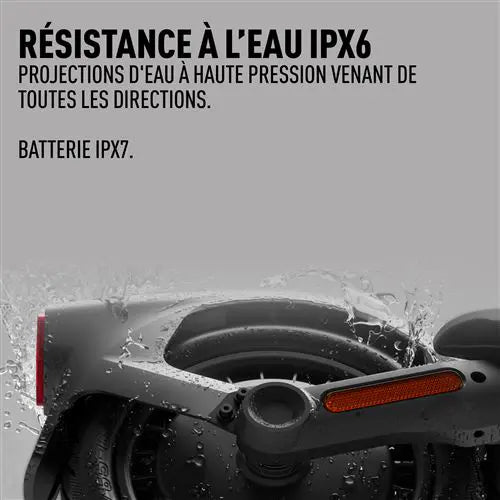 Résistance à l'eau IPX6 de la trottinette Segway Ninebot F3 E et batterie étanche IPX7