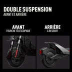 Système de suspension complet Ninebot ZT3 Pro E pour absorption des chocs.