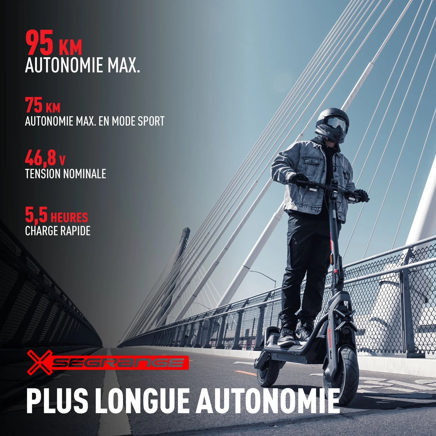 Autonomie jusqu'à 95 km et charge rapide en 5,5 h de la trottinette Segway GT3 E