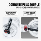 Double suspension avant et arrière à élastomère de la trottinette Segway Ninebot E3 E