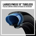 Pneus tubeless 10 pouces de la trottinette Segway Ninebot E3 E pour plus de confort
