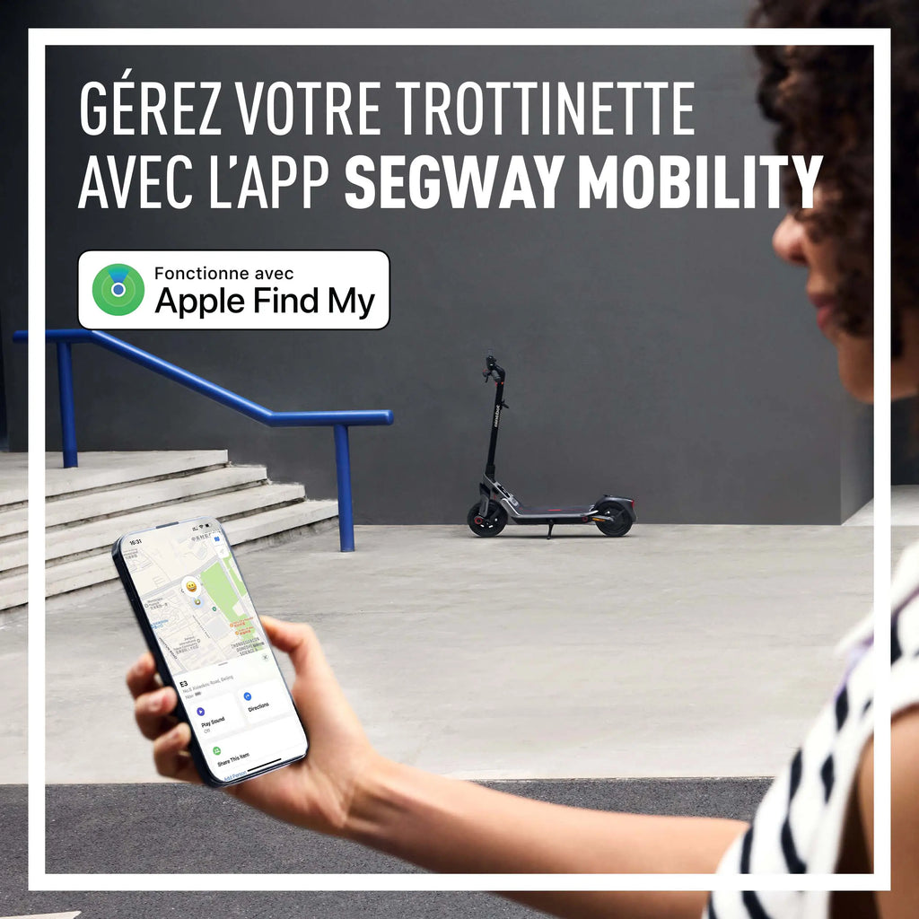 Application Segway Mobility et Apple Find My pour la trottinette Segway Ninebot E3 E