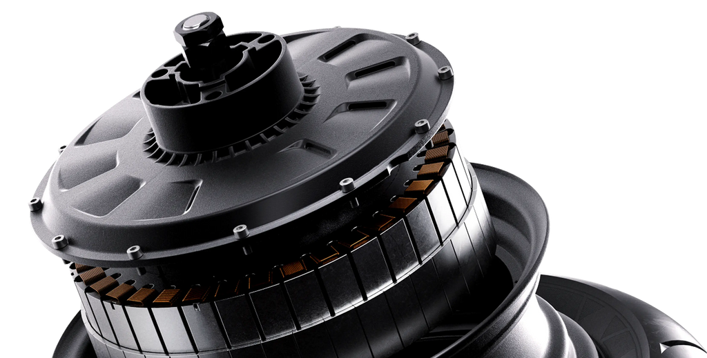 Détail du moteur-roue électrique du scooter Segway E150 S