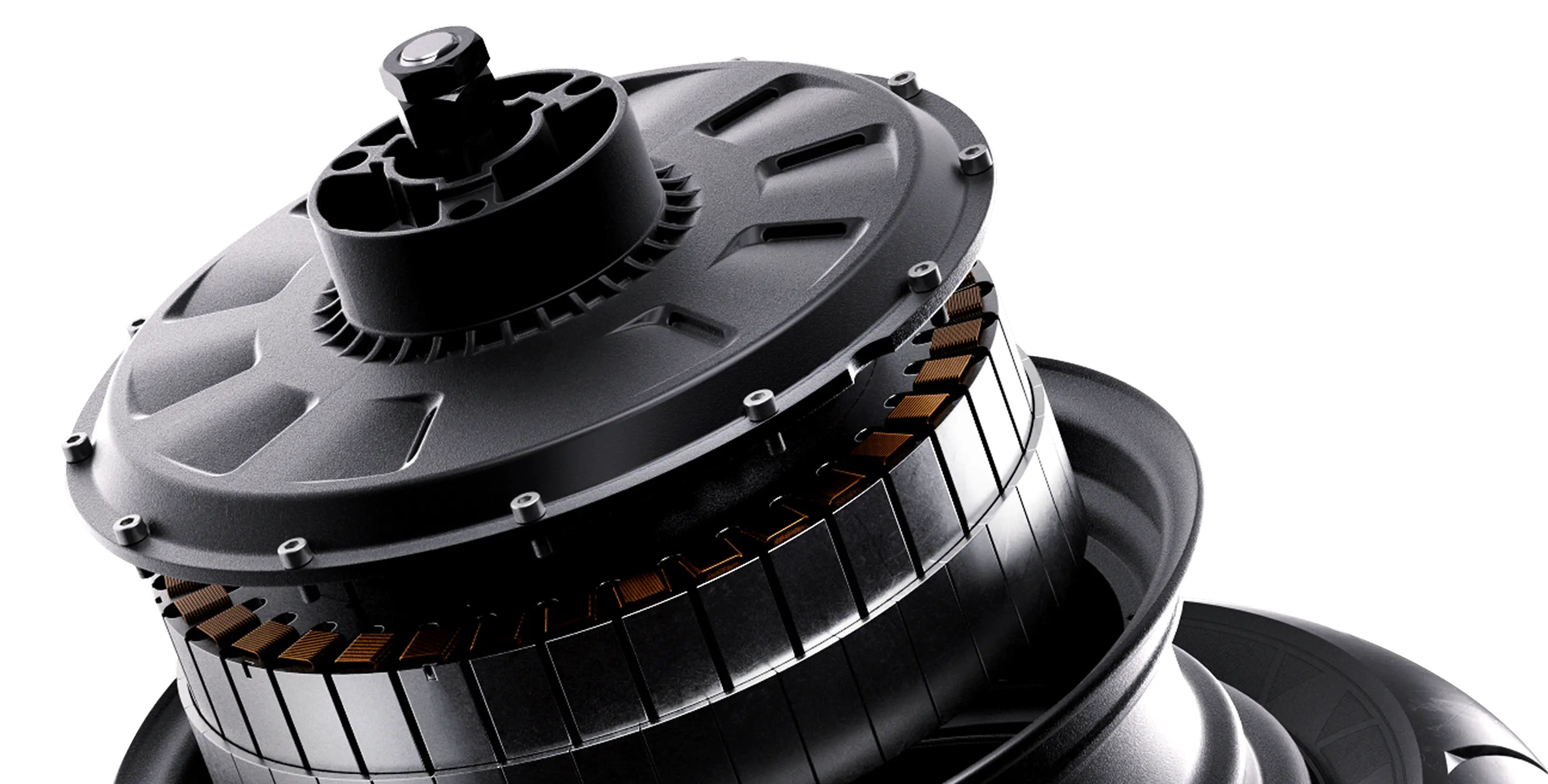 Détail du moteur-roue électrique du scooter Segway E150 S