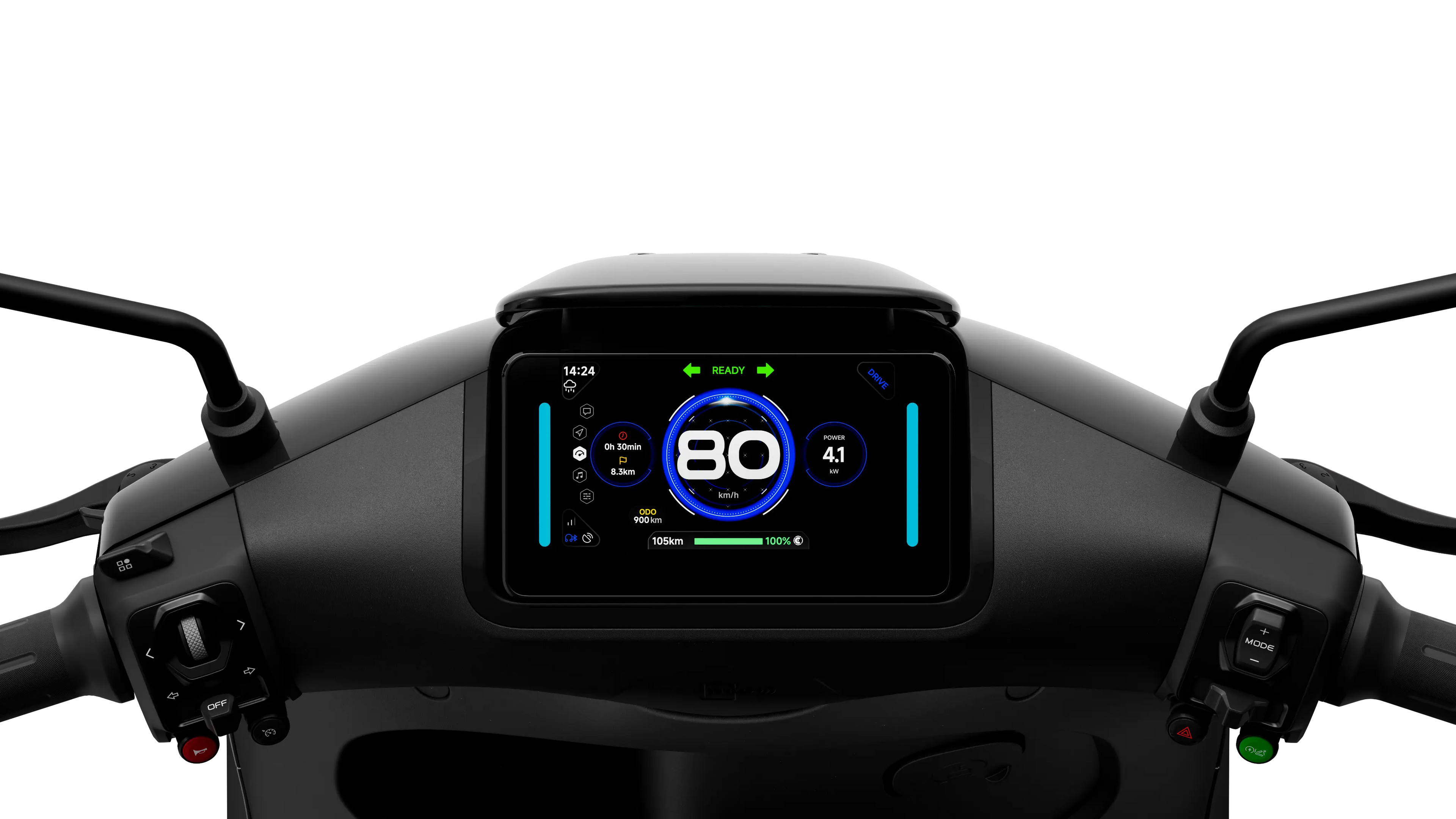 Écran TFT couleur du tableau de bord du scooter électrique Segway E250 S