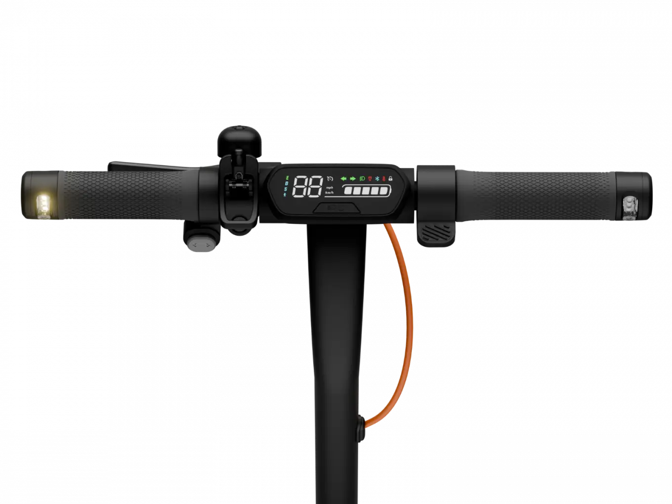 Guidon avec écran et phare avant de la trottinette Segway Ninebot E2 Plus E II