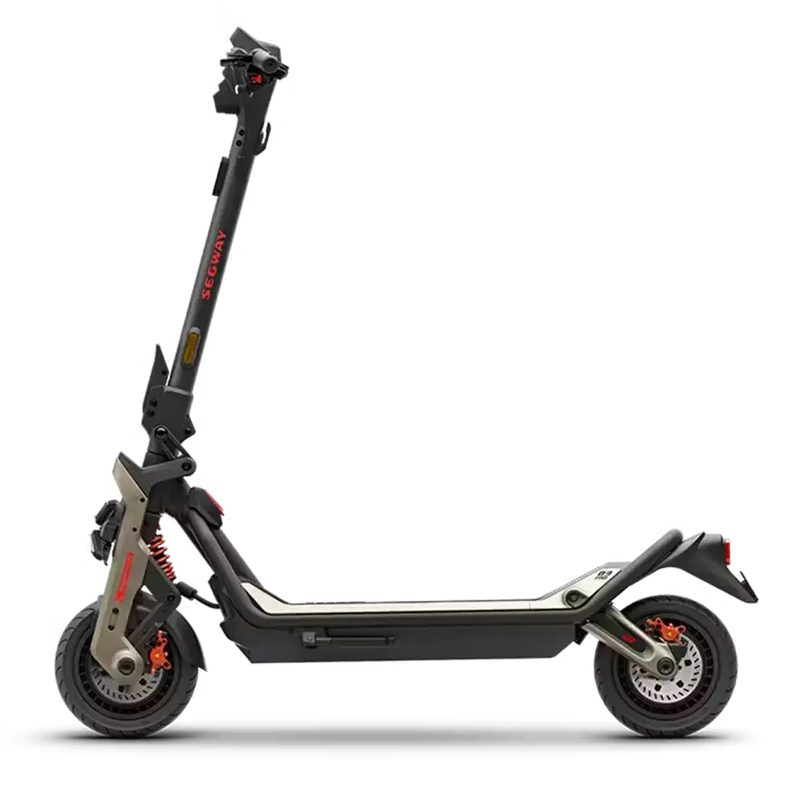 Trottinette électrique Segway SuperScooter GT3 Pro noire avec double suspension et pneus 11 pouces.