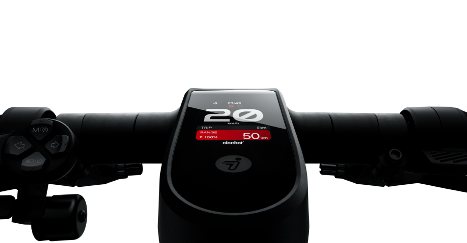 Affichage de l’écran TFT connecté en utilisation du Ninebot max g3
