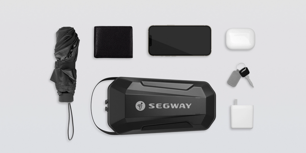 Sacoche avant Segway Ninebot avec parapluie, portefeuille, téléphone et accessoires