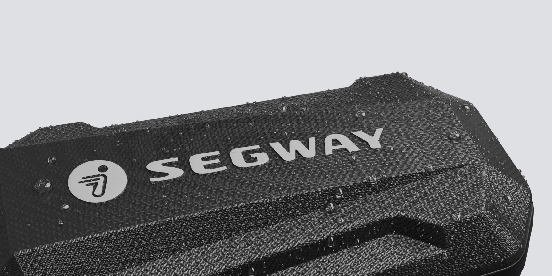 Sacoche avant Segway Ninebot étanche, détail du tissu déperlant
