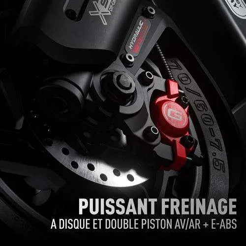 Freinage à disque double piston avant et arrière avec E-ABS de la Ninebot MAX G3 E